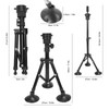 Metal Mannequin Head Stand Adjustable Hairdressing Training Head Tripod AccessoryBlack