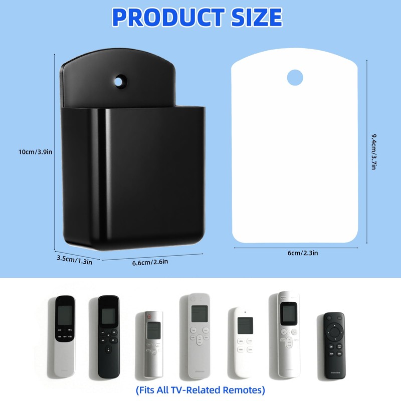 Leinuosen 12 Pcs Remote Control Holder Wall Mount Self Adhesive