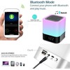 Aisuo Night Light-5 in 1 Bedside Lamp with Bluetooth Speaker,