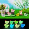 Garedeko Mini Resin Animals 50 Pack Mini Ducks Flamingos Turtles