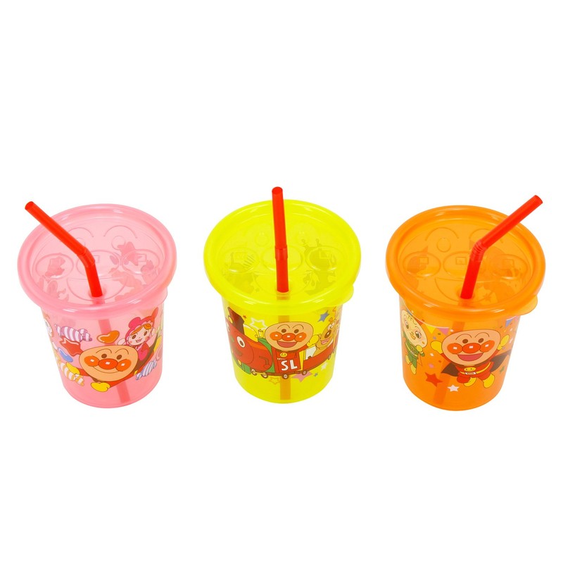 Recreational Anpanman Staw Cup 3 pieces (3 different colors)