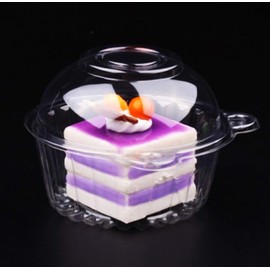 50 Pack Clear Plastic Single Individual Cupcake Muffin Dome Holders Cases Boxes Cups Pods