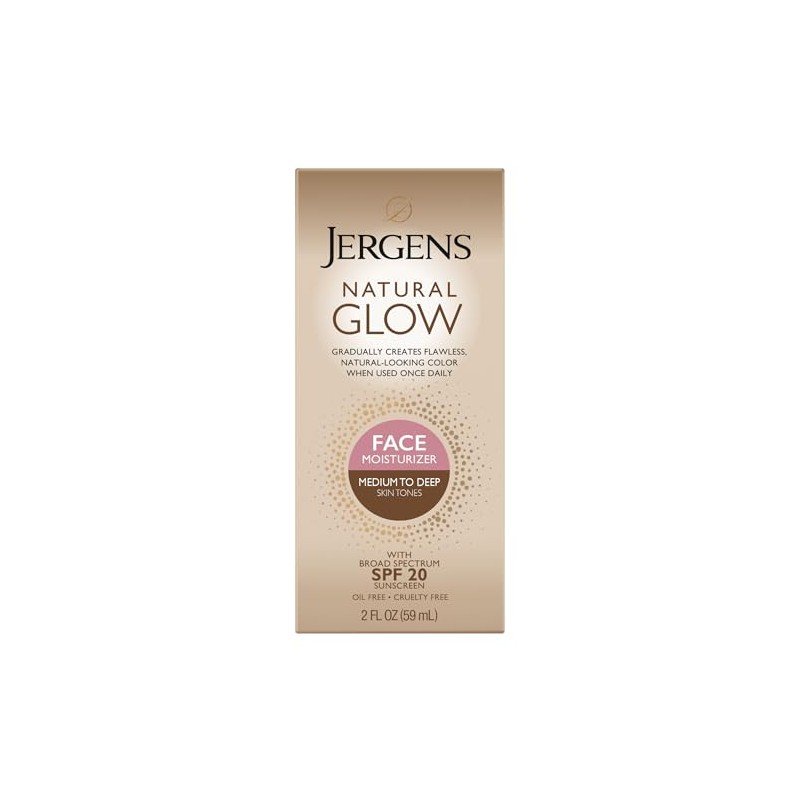 Jergens Hidratante Natural Rostro Protector Solar Medium Tan Paquete