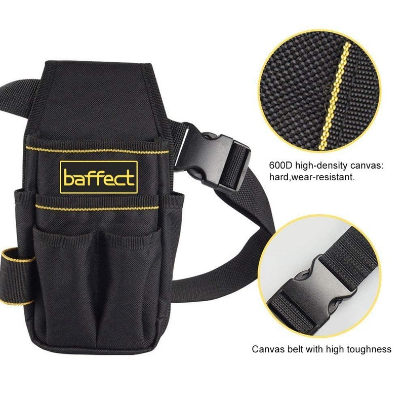 Baffect Canvas Tool Pocket Pouch Belt Small Pocket Tool Bag