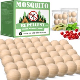 Mosquito Repellent for Patio 46 Balls - Natural Mosquito Repellent Indoor & Outdoor Use, Mosquito Deterrent for Yard - Long Lasting Mosquito Control for Camping, Travel & Home