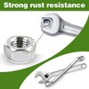 TA-VIGOR 50Pcs M4 Nylon Hex Lock Nuts, 304 Stainless Steel