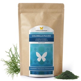 500 g Chlorella Powder, 100% Natural, Residue Controlled, No Additives, Broken Cell Walls, Gentle Processing at Low Temperatures (500 g)