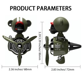 Pilot Car Air Freshener, Cute Orangutan Car Vent Clip Air Freshener Automotive Air Outlet Fan Diffuser, Automotive Interiors Vent Decoration (Shake Head Style - Green)