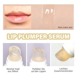 Lip Plumper Serum, Lip Gloss with Plumper Effect, Shiny Lip Plumper Extreme Volume, Transparent Lip Maximiser for Fuller Lips, Moisturising, Lip Care, Lip Repairing (17 ml)