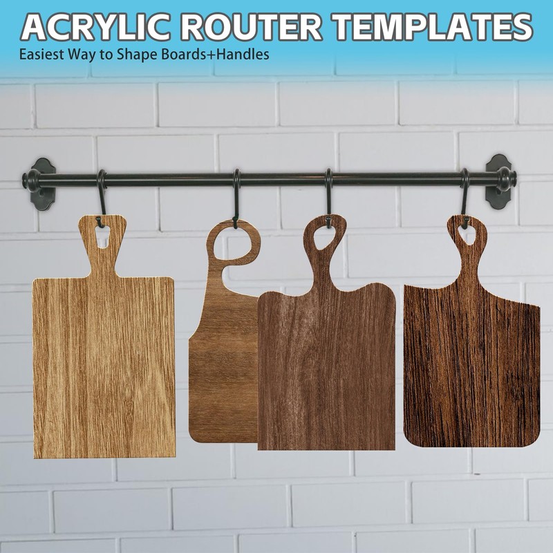 TRINKA Charcuterie Board Template Set - 6 Pcs Acrylic Router