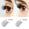Fan Extensions 5D-D-0.10-13, Short, Ready-Made Volume Eyelashes, 0.10 D Curl