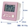 CASIO DQD-805J-4JF Alarm Clock, Radio, Pink, Digital, Small, Snooze with