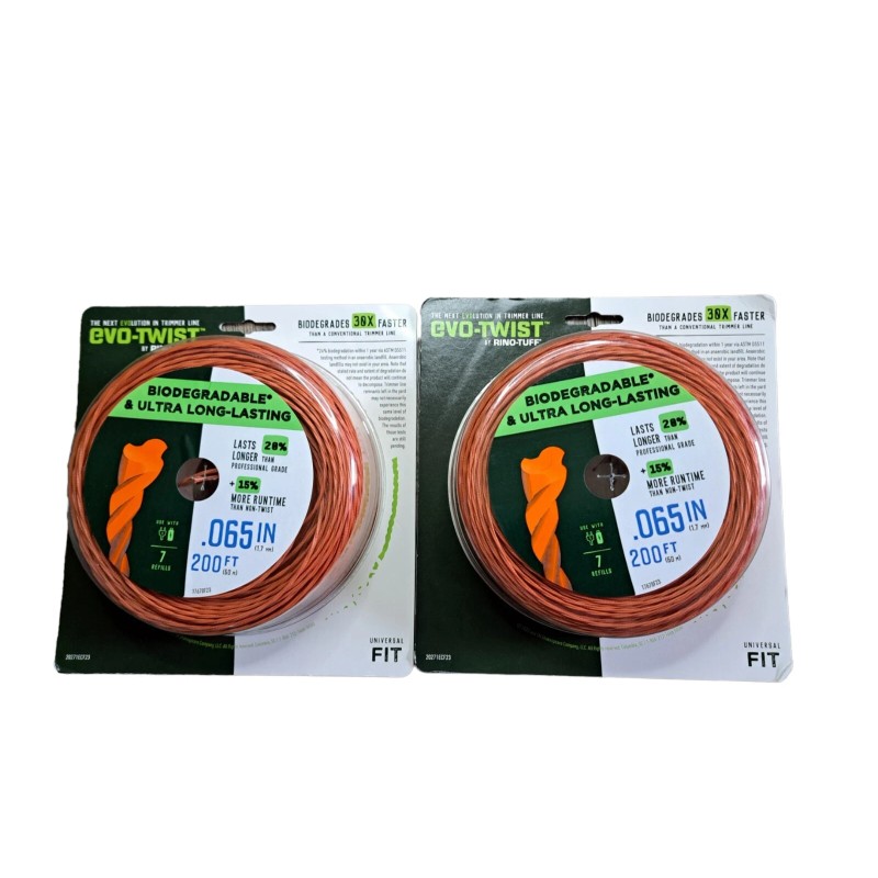 Rino-Tuff EVO TWIST Trimmer Line by Rino-Tuff Biodegradable .065" 200ft