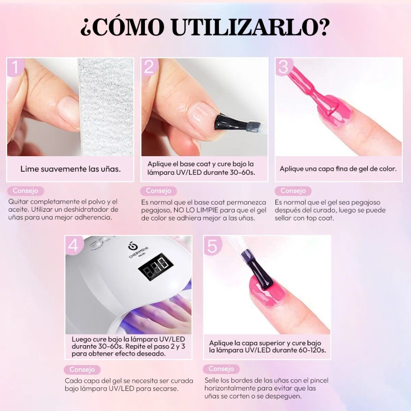 Gama De 12 Colores Gel Esmaltes Semipermanentes Coldrose