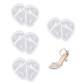 Natiform Anti-Slip Front Palm Pads 4 Pairs 8 Pieces High Shoe Insoles Half Size Bands