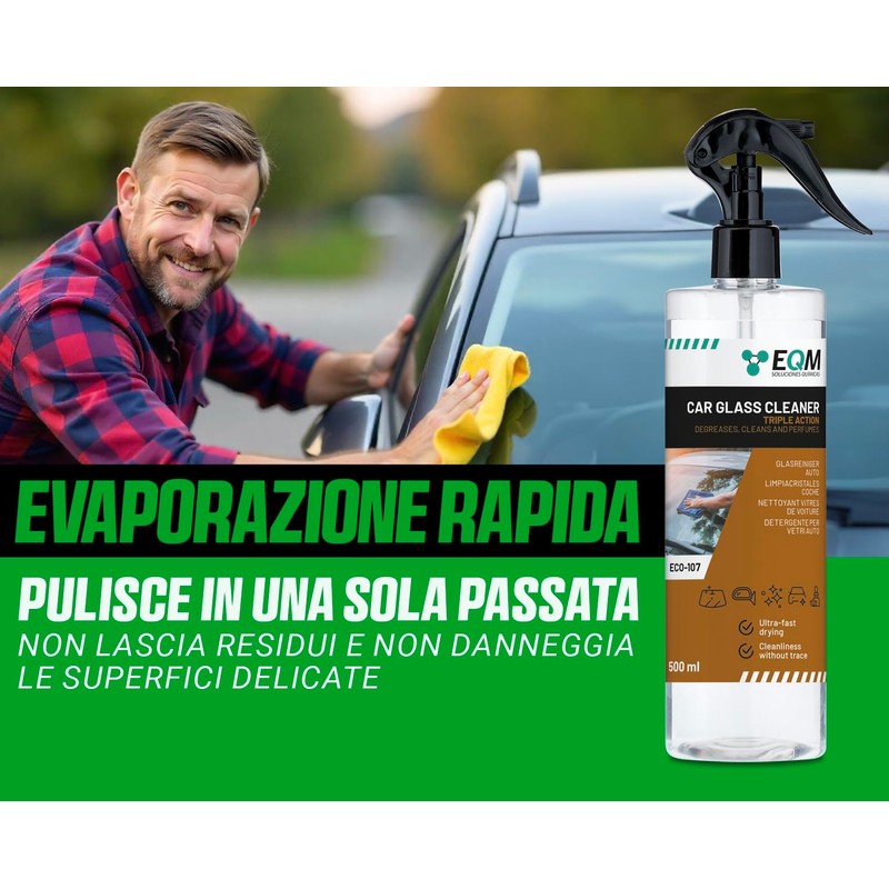 EQM - ECO-107 - Detergente Vetri Auto - 500 ML