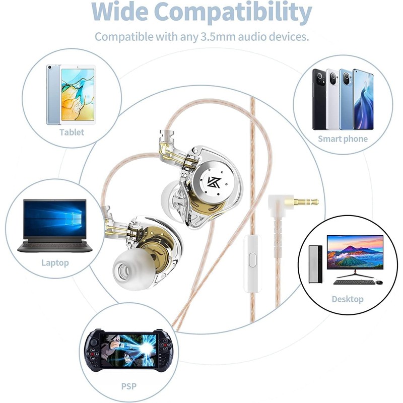 KZ EDX Pro - Auriculares con Cable en el oído,