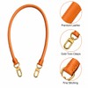 Genuine Leather Short Shoulder Strap Replacement, Brown Rolled Handle Compatible