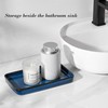 10"×6"×1" Bathroom Vanity Tray for Countertop- Ceramic Decorative Organizer Tray