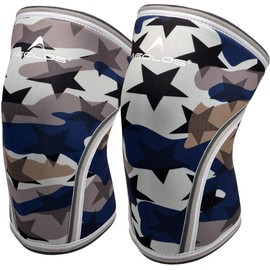 AEOLOS Knee Sleeves (1 Pair)，7mm Compression Knee Braces for Heavy-Lifting,Squats,Gym and Other Sports(Large,Star Camo)