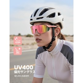 Lamicall Sports Sunglasses, Polarized Lenses, For Cycling, Climbing, Fishing, Baseball, Golf, Running, Driving, Biking, Tennis, Skiing, Ultra Lightweight, TR90, UV400, TAC Polarized Lens, Adjustable