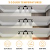 Lavendex LED 4 Light Track Lighting Kit, Black Ceiling Spotlights,