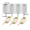 Ice Cream Mold Reusable Smooth Surface Soft Silicone Safe Easy