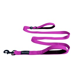 ShawnCo Dream Walk Dog Leash- Premium, Nylon Pet Leash with Soft Neoprene Handle for Small, Medium and Large Dogs (Orchid, M/L 6FT w/ 2 Handles)