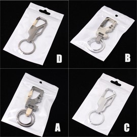 Carabiner Key Ring Clip, Multifunctional Key Holder Quick-Release Key Chain with Bottle Opener for Men & Women, B