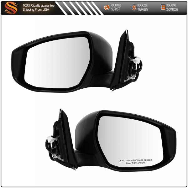Autodealsparts L+R Side Mirror Set W/Signal Light For 2013-2018 Altima