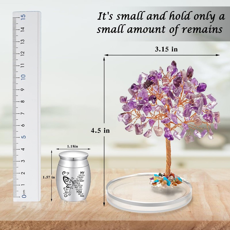 SOITIS Small Urns for Human Ashes Keepsake, Stainless Steel Mini