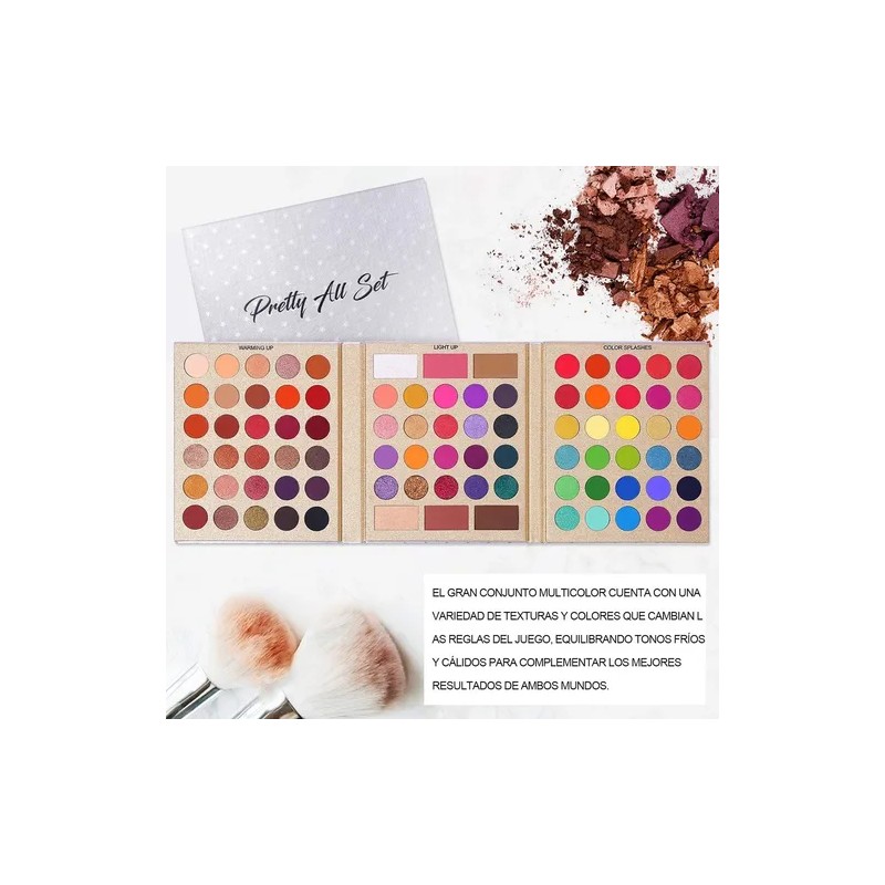 Paleta De Sombras Ojos Brillante Profesional Kit 86 Colores
