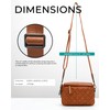 Alldaily Small Triple Zip Crossbody Purse for Women, Leather Phone
