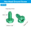PATIKIL 10-32 x 3/8 Inch Hex Washer Head Grounding Screws,