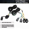 MECMO 4-Way Flat Trailer Wiring Harness 55363 for 1998-2006 Jeep