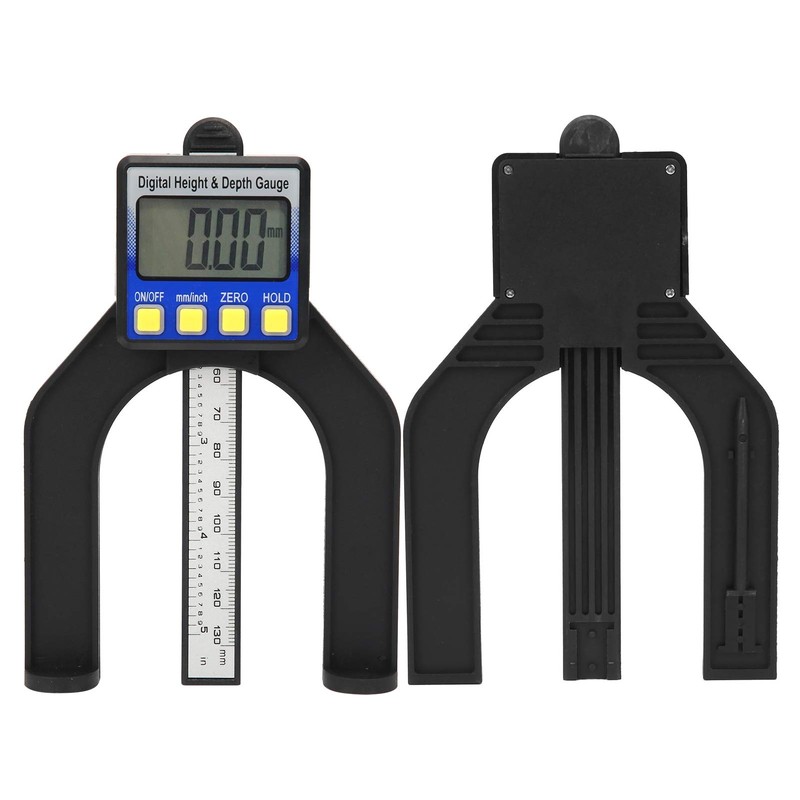 Electronic Height Depth Gauge Digital Display Woodworking Ruler Measure Tool