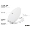 KOHLER K-4008-V10 Reveal Quiet Close Toilet Seat with Grip Tight
