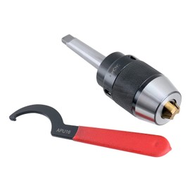 CanCNC Tooling Solutions 1/16-5/8" MT2 Precision Keyless Drill Chuck, Heavy-Duty with Integrated Shank, Titanium Jaws, 0537-5802