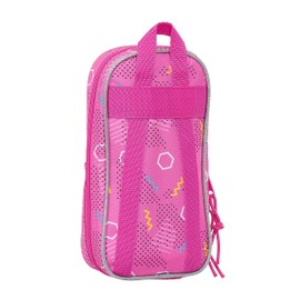 SAFTA Unisex Children's M747 Toiletry Bag with 4 Compartments and Useful, Fuchsia Red, 120 x 50 x 230 mm