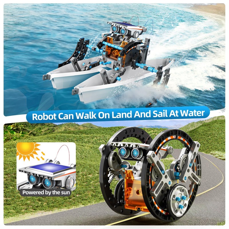 GOGIHCCH STEM Toys for Ages 8-13, Solar Powered Kits Toys
