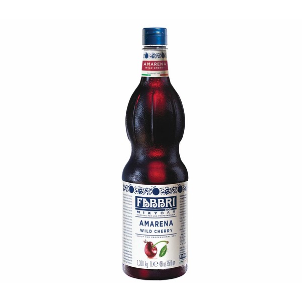 Fabbri Flavoring Syrup, Amarena Cherry, Made in Italy, 33.8 Ounce (1 Liter)