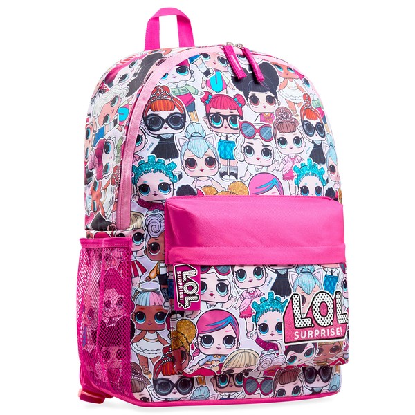 L.O.L. Surprise! Backpack for Girls - Kids LOL Bag for School Or Travel Rucksack with Front Pocket - Gifts for Girls