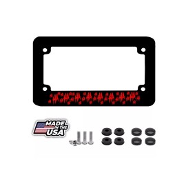 BLVD Hahahaha Joker Motorcycle License Plate Frame Red