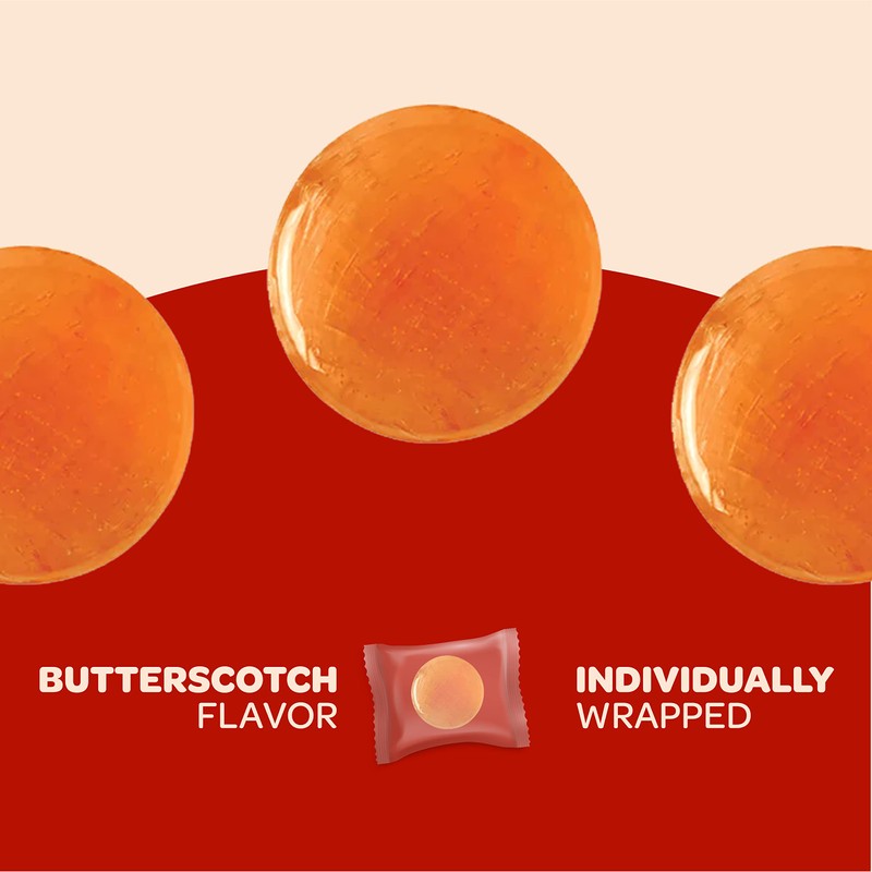 Sugar-Free Butterscotch Hard Candy - 1 Pound Pack (About 75