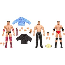 Mattel WWE Elite Evolution Action Figures & Accessory Sets 6" Collectible with Interchangeable Parts Includes Triple H, Randy Orton & Batista