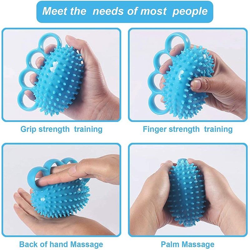 Finger Grip Ball,Finger Exerciser,Squeeze Stress Balls for Hand Therapy Grip