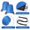 Sliverdew 2 Pcs Blue Drawstring Backpack - Sports Cinch Sack,