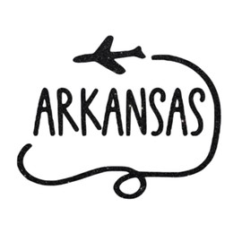 Arkansas Iron On Shirt Decal, Vacation Travel Apparel Heat Transfer, DIY Craft, HTV Graphic State Novelty Quote Vinyl Patch, Pick Size Color, Iron-On Most Items (Black Glitter)