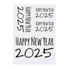 Azeeda 4 x 'Frohes neues Jahr 2025' Temporäre Tattoos -