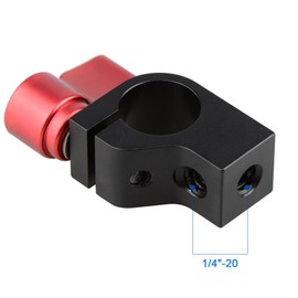 CAMVATE 15mm Single Rod Clamp with two 1/4"-20 Screw hole for Camera DSLR Rail System